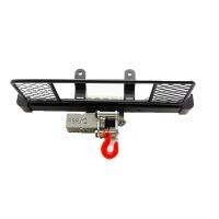 Front Rear Bumper Protection Board Winch with Metal Shell Board Reflector Strip,for MN D90 D91 D99 MN99S 112 RC Car