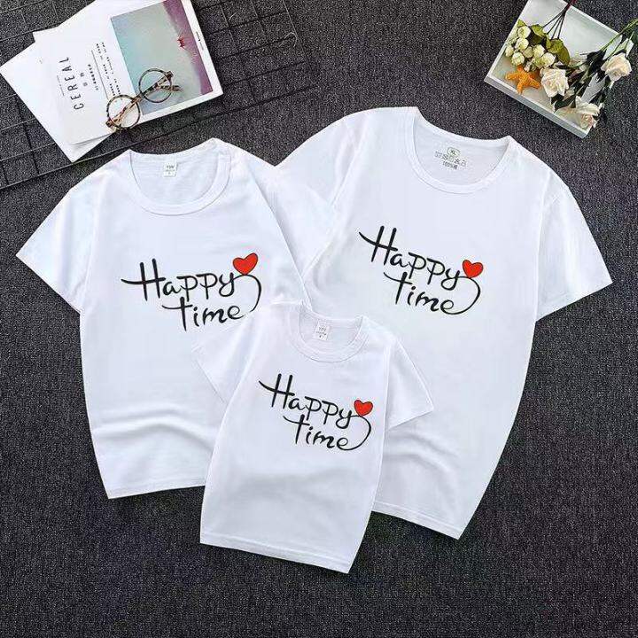 kiss-baby-ในไทยพร้อมส่ง-เสื้อยืดครอบครัว-เด็ก80-130cm-ผู้ใหญ145cm-180cm-fm001