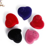 Jewelry Case Display Holder Storage Storage Case Jewelry Ring Rose Heart Shape Proposal Wedding Box Case