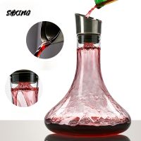 1800ML Handmade Lead-Free Crystal Glass Large Red Wine Quick Decanter Household Wine Dispenser Pot Set Iceberg Decanter