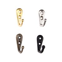 5pcs Hooks Wall Mounted Hanger w/screws Black/Gold/Silver/Antique bronze Coat/Key/Bag/Towel/Hat Holder Decor Bathroom Kitchen Picture Hangers Hooks