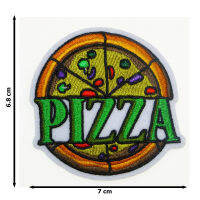 JPatch - Pizza พิซซ่า หน้าซีฟู้ด ฮาวายเอี้ยน อาหารฟาสต์ฟู้ด ตัวรีดติดเสื้อ อาร์มรีด อาร์มปัก มีกาวในตัว การ์ตูนสุดน่ารัก งาน DIY Embroidered Iron/Sew on Patches