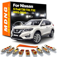 MDNG Canbus LED ภายในโดมแผนที่ Trunk Light Kit สำหรับ Nissan X-Trail X Trail T30 T31 T32 2001-2019 2020รถ Led หลอดไฟไม่มีข้อผิดพลาด