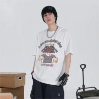 Helpless Duck Cotton เสื้อยืดแขนสั้นสไตล์การ์ตูนอเมริกันอินเทรนด์ใหม่