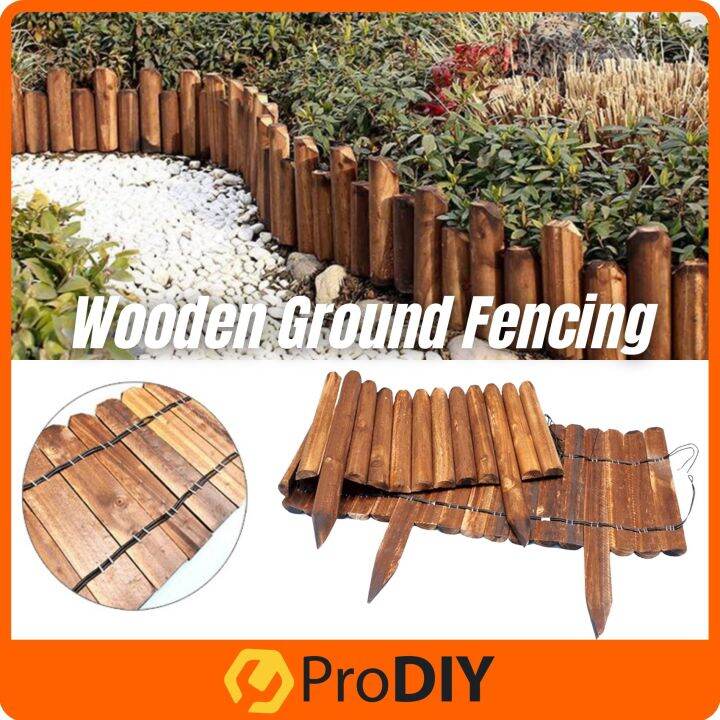 Wooden Ground Fencing Garden Home Decoration Flexible Round Wood Fence ...