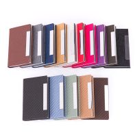 Card holder business fashion large capacity magnetic card case PU card card holder box packing box can logo --A0509