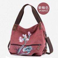 【July】 style pure hand-painted new one-shoulder portable Messenger bag literary flower ladies ethnic