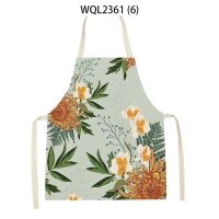 Upetstory Plumeria Flower Print Kitchen Chef Apron 3D Floral Women Adjustable Waist Apron for BBQ Baking Cooking Delantales Aprons