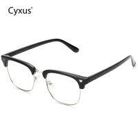 [ลดล้างสต๊อก] Cyxus ครึ่ง Browline สีฟ้ากรองแสงแว่นคอมพิวเตอร์สำหรับ Anti Eye STRAIN UV Unisex (ผู้หญิง/ผู้ชาย) แว่นตา 8057