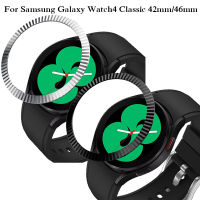 Bezel แหวนจัดแต่งทรงผมกรอบเคสสำหรับ Samsung Galaxy Watch 4 Classic 42มม. 46มม. สแตนเลสฝาครอบเหล็กป้องกันรอยขีดข่วนแหวนป้องกัน