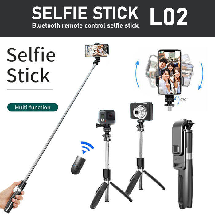 Selfie Stick Tongsis Tripod 4 in 1 with Wireless Remote Shutter L02