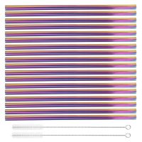 18 Pcs Reusable Heart Shape Stainless Steel Straws,with Cleaning Brushes for Tumblers Beverage Drinks Cocktail