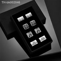 ❣☂▩ 4 Pairs CuffLinks For Mens Wedding Souvenirs Guests Gift Man Shirt Cufflink With Gift Box Luxury Jewelry Business Party Tie Clip