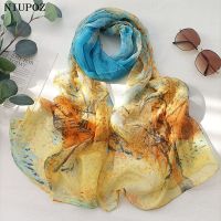 《Miki Xinyuan》ผู้หญิง Foulard Bandanagredient ColorTreeChiffon ผ้าพันคอ Georgette ยาว ShawlMultiple สี