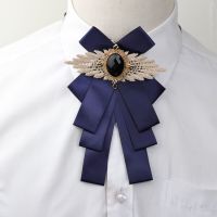 【Fashion house]ผู้หญิงบิ๊ก Bowtie แฟชั่นสวยริบบิ้นสีทึบผีเสื้อกุทัณฑ์โบว์ผูกโพลีเอสเตอร์ผ้าผูกคอปกขา