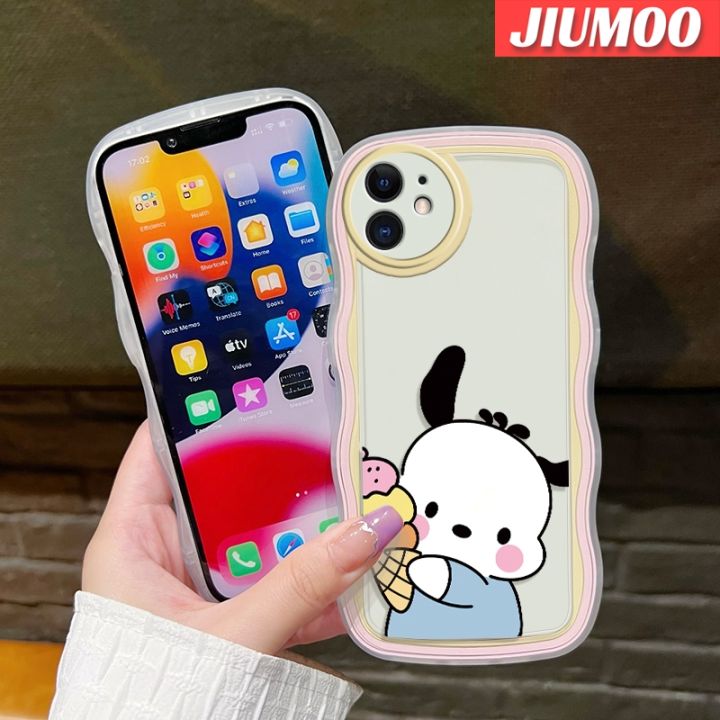 jiumoo-s23ปลอกสำหรับ-samsung-บวก-s23พิเศษน่ารัก-sanrio-pochacco-สร้างสรรค์ขอบครีมเคสโทรศัพท์แบบใสนิ่มเคสซิลิโคนแฟชั่นเลนส์กล้องถ่ายรูปเคสป้องกันโปร่งใสกันกระแทก