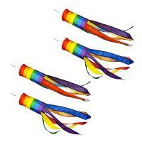 4 Pieces Windsock Colorful Hanging Decoration Windsock for Outdoor Hanging