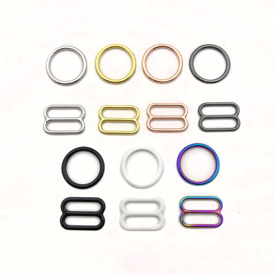 ขายส่ง 10 เซ็ต/ล็อต (20 ชิ้น) bra แหวนและแถบเลื่อนสายรัดปรับหัวเข็มขัด 6 สีชุดชั้นในปรับอุปกรณ์เสริม-JieLOE