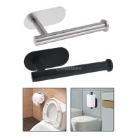 No Punching Wall Mounted Toilet Paper Holder Rustproof Anticorrosion Stainless Steel Bathroom Kitchen Roll Paper Toilet Holder Toilet Roll Holders