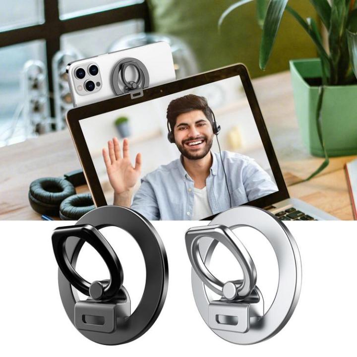 phone-ring-holder-finger-kickstand-alloy-magnetic-finger-kickstand-ring-for-iphone-12-13-14-magnetic-car-mount-for-live-broadcasts-video-calls-video-recordings-value