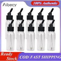 Aibecy กล่อง of10-each 1.2 ออนซ์ (35cc) Airbrush สีขวดขวดหม้อที่มีฝาปิดอะแดปเตอร์หมวกขนาดสาย dual-action กาลักน้ำฟีด Air Brush airbrushing อุปกรณ์เสริมเข้ากันได้กับ iwata SATA olympos Hansa Paasche grex airbrushes