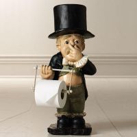 Toilet Butler with Roll Paper Holder Resin for Bathroom Toilet paper holder Super Cute Toilet paper holder decorate ornaments Toilet Roll Holders
