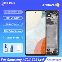 4G หน้าจอ A725สำหรับ Samsung Galaxy A72 LCD Touch Digitizer Assembly A72 4G จอแสดงผลพร้อมกรอบจัดส่งฟรี