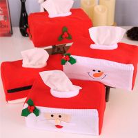 Non- Fabric Merry Christmas Santa Claus Tissue Box Case Napkin Holder Xmas Home Decoration