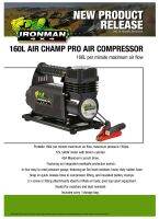 ปั้มลมไฟฟ้าชนิด Heavy duty  12v (160L/min) Air champ pro compressor จาก Ironman 4x4