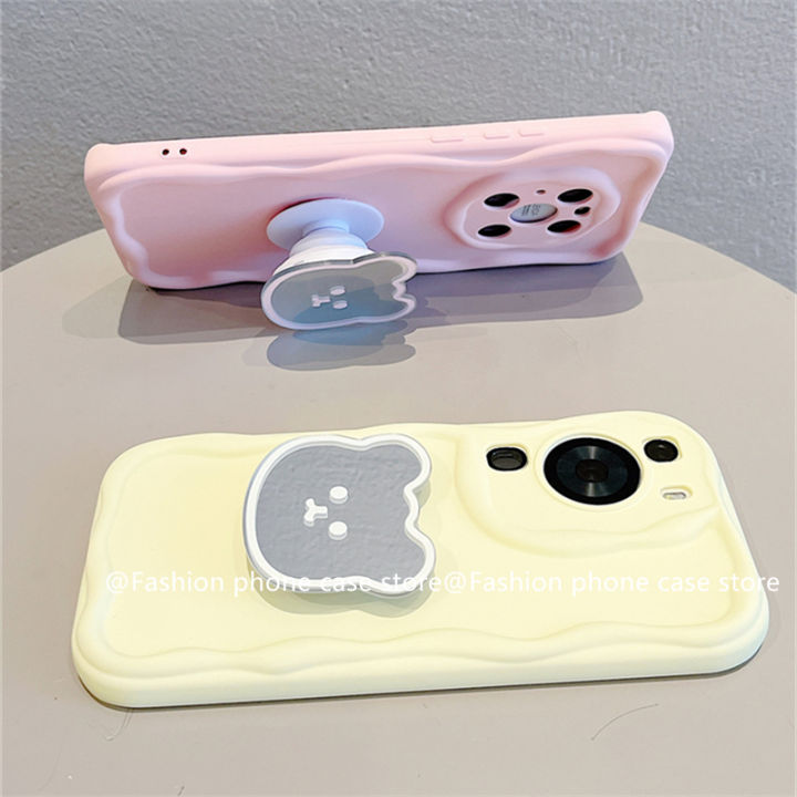 phone-case-เคส-vivo-y16-iqoo-z7-z7x-y02s-y01-y77-y30-5g-y15s-y15a-ตัวยึดกระจกหมี-macaron-เคสซิลิโคนโทรศัพท์สีป้องกันเลนส์รวมทุกอย่างฝาครอบหลังซิลิโคนนิ่ม2023