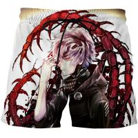 Japanese Tokyo Ghoul Anime 3D Print Graphic Short Pants Men Summer Casual Beach Shorts Homme Swim Trunks Swimsuit Seaside Shorts