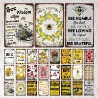 Vintage Bee ป้ายโลหะ Let It Be ดีบุกโปสเตอร์เตือนแผ่นสำหรับ Bar Cafe Home Garden Farmhouse Art Decor