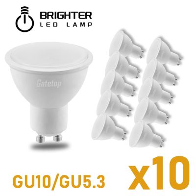 ร้อน LED ประหยัดพลังงานสปอตไล GU10 GU5.3 AC220V AC110V ไม่แฟลชแสงสีขาวอบอุ่น3วัตต์-8วัตต์สามารถแทนที่30วัตต์50วัตต์หลอดฮาโลเจน