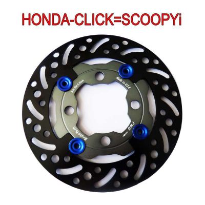 ( PRO+++ ) โปรแน่น.. จานดิสหน้าแต่ง(สีเทาดำ หมุดน้ำเงิน) ขนาดเดิม สำหรับ HONDA-CLICK=SCOOPY-i(ใส่หลังmsx=sonic=dash ได้) ราคาสุดคุ้ม ผ้า เบรค รถยนต์ ปั้ ม เบรค ชิ้น ส่วน เบรค เบรค รถยนต์