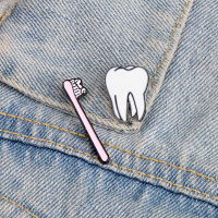 ปกป้องฟันเข็มกลัดน่ารักแปรงสีฟันฟันเคลือบ Pins ยีนส์ Pin ปกการ์ตูนตราแฟชั่นเครื่องประดับของขวัญสำหรับเด็ก Childrenhot