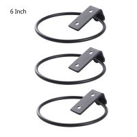 3 Pack 46 Inch Plant Holder Ring Flower Pot Holder Ring Wall Mounted Wall Planter Hook for Herb Plant Collapsible Black