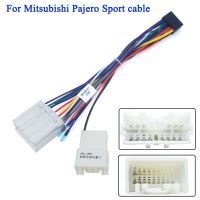 บังเหียนมีสายอะแดปเตอร์16pin สัญญาณเสียงรถยนต์วิทยุ Android สำหรับ Mitsubishi Pajero Sport Power Calbe Wire Plug Harness