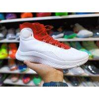 2023 Hot Sale Original✅ UA* Curry- 4 Flow- R High Mens WhiteRed Fashion Basketball Shoes [Free Shipping] {Limited Time Offer}