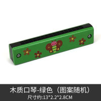 Wooden Harmonica Cartoon Toy Music Gift16Kong Hamonica Prize Playing Musical Instrument Childrens Gift Gift