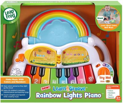 แท้ 100% LeapFrog Learn and Groove Rainbow Lights Piano, Multicolor ของเล่น ดนตรี เปียโน เด็ก ทารก เสริมพัฒนาการ vtech
