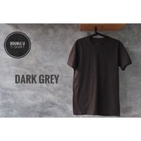 MiinShop เสื้อผู้ชาย เสื้อผ้าผู้ชายเท่ๆ ออกใบกำกับภาษีได้ - เสื้อยืดสีพื้น DARK GREY ( สีดำอมเทา ) **ไม่มีการเย็บตะเข็บข้างตัวเสื้อ** เสื้อผู้ชายสไตร์เกาหลี