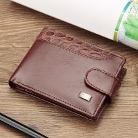 Vintage Bifold Leather Short Wallet Men Business Card Holder Casual Purse
