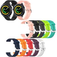 20mm Silicone Band Classic Metal buckle Strap for Samsung Gear Sport S4 Galaxy Watch 3 41mm Galaxy Watch 4 40mm 44mm 4 Classic 42mm 46mm 【BYUE】