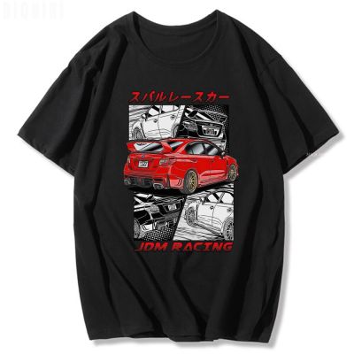 Initial D Jdm Red Subie T Shirt For Men Males Summer Anime Japan Style Impreza Wrx Sti Printed Harajuku Graphictops Young