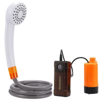 【LZ】✵✵  Bomba de chuveiro elétrica portátil com luz LED acampamento ao ar livre mochila praia pet rega ipx7 35 l por min