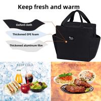 Children School Lunch Portable Lunch Bag w2 Pockets Thermal Insulated Lunch Tote Cooler Bag Bento Pouch Lunch Container