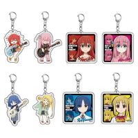 Bocchi The Rock Japan Anime Keychain Cartoon Figure Guitar Girl Key Ring Women Girls Car Handbag Phone Case Pendent Party Gifts