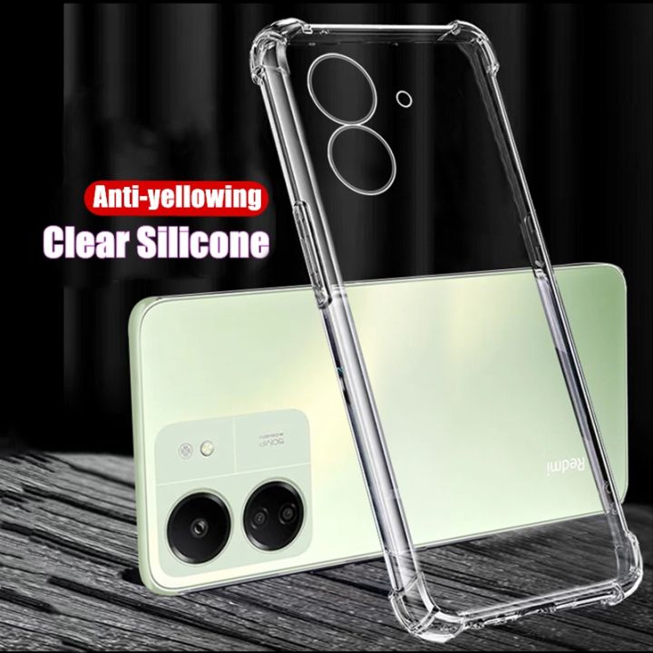 Xiaomi Redmi 13c Soft Case Clear Bening Silikon Hybrid Anti Crack Premium Mewah Ring Standing Hp 6607