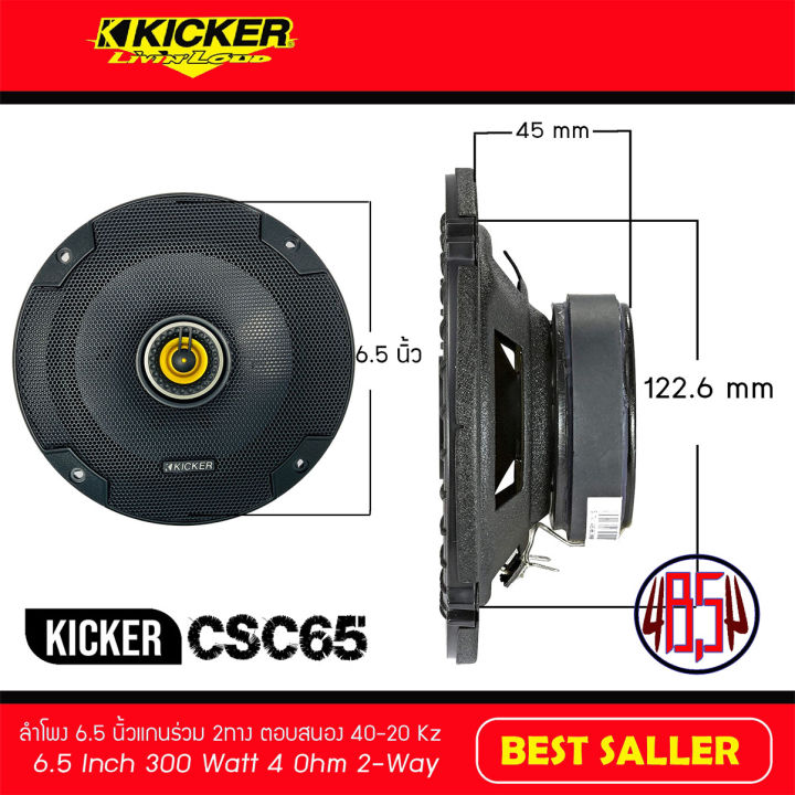 kicker-รุ่น-csc65-รุ่นใหม่-2021-ลำโพงคู่หน้าติดรถยนต์-6-5นิ้ว-แกนร่วม-2ทาง