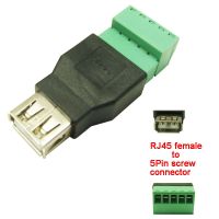 แจ็คตัวเมียปลั๊ก USB สกรูตัวเมียเพื่อขั้วเชื่อมต่อขั้วต่อ USB พร้อมสกรู USB2.0 1ชิ้น USB วงจรไฟฟ้าและชิ้นส่วน